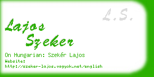 lajos szeker business card